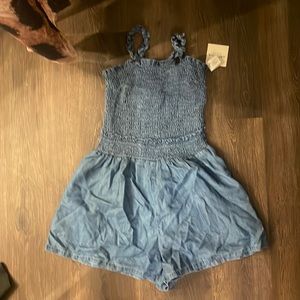 jean colored romper